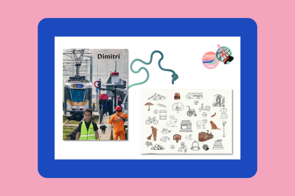 Hier zie je een miniatuurversie van één van de correctiesleutels op roze en blauwe achtergrond.
