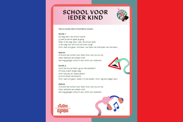 Hier zie je een miniatuurversie van de pagina met de liedjestekst.