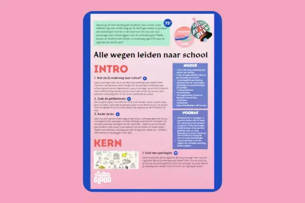 Hier zie je een voorbeeld van het lesmateriaal