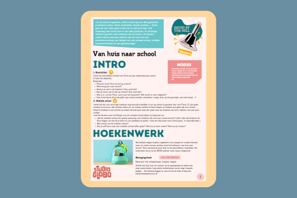 Screenshot van eerste pagina van lesfiche
