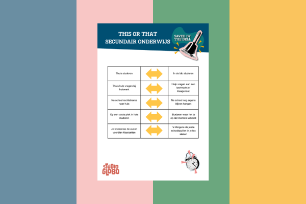 kleine versie vragen 'This or that' belmoment secundair onderwijs 