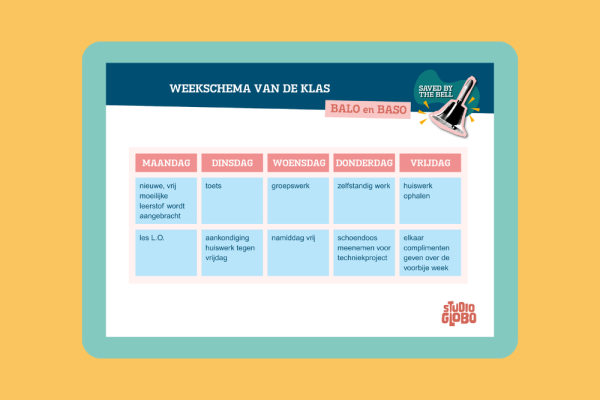 kleine versie weekschema BALO en BASO