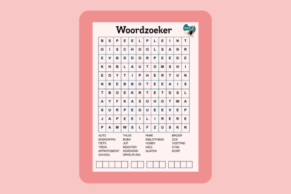 kleine versie woordzoeker